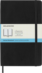 Notes Moleskine Classic L (13x21cm) w kropki, miękka oprawa, czarny