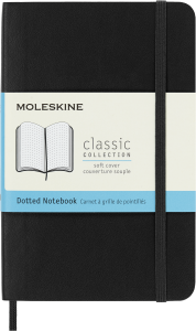 Notes Moleskine Classic P (9x14cm) w kropki, miękka oprawa, czarny