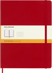Notes Moleskine Classic XL (19x25cm) w linie, twarda oprawa, czerwony