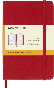 Notes Moleskine Classic P (9x14cm) w linie, twarda oprawa, czerwony