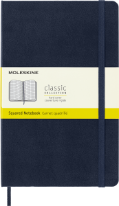 Notes Moleskine Classic L (13x21cm) w kratkę, twarda oprawa, granatowy