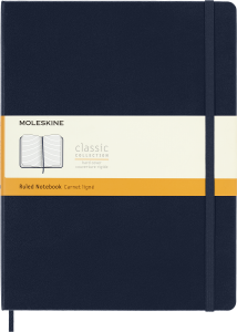Notes Moleskine Classic XL (19x25cm) w linie, twarda oprawa, granatowy