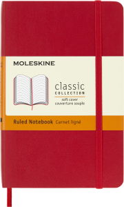 Notes Moleskine Classic P (9x14cm) w linie, miękka oprawa, czerwony