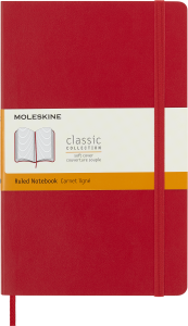 Notes Moleskine Classic L (13x21cm) w linie, miękka oprawa, czerwony