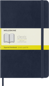 Notes Moleskine Classic L (13x21cm) w kratkę, miękka oprawa, granatowy