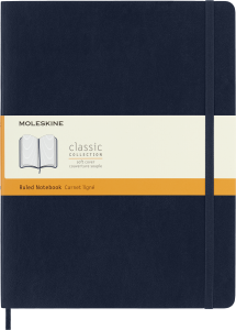 Notes Moleskine Classic XL (19x25cm) w linie, miękka oprawa, granatowy
