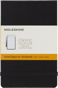 Notes Moleskine Reporterski P (9x14cm) w linie, twarda oprawa, czarny
