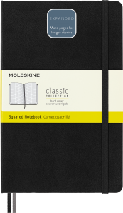 Notes Moleskine Classic L (13x21cm) w kratkę, twarda oprawa, czarny 400 stron