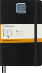 Notes Moleskine Classic L (13x21cm) w linie, miękka oprawa, czarny 400 stron