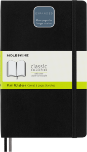 Notes Moleskine Classic L (13x21cm) gładki, miękka oprawa, czarny 400 stron