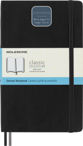 Notes Moleskine Classic L (13x21cm) w kropki, miękka oprawa, czarny 400 stron