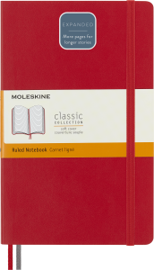 Notes Moleskine Classic L (13x21 cm) w linię, miękka oprawa, scarlet red, 400 stron