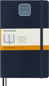 Notes Moleskine Classic L (13x21 cm) gładki, miękka oprawa, granatowy, 400 stron