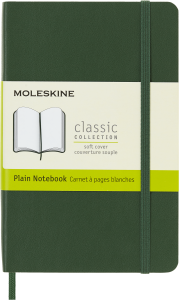 Notes Moleskine P (9x14cm) gładki, miękka oprawa, zielony, 192 strony