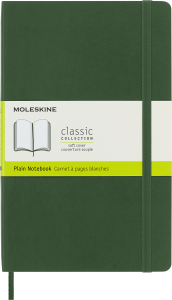 Notes Moleskine L (13x21cm) gładki, miękka oprawa, myrtle green