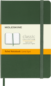 Notes Moleskine P (9x14cm) w linie, twarda oprawa, zielony, 192 strony