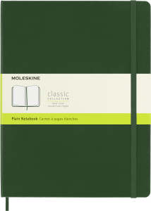 Notes Moleskine XL (19x25cm) gładki, twarda oprawa, zielony, 192 stron