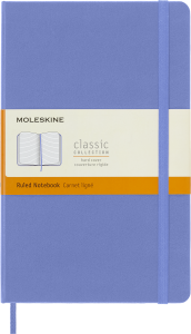 Notes Moleskine L (13x21cm) w linie, twarda oprawa, Hydrangea Blue, 240 stron