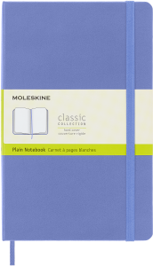 Notes Moleskine L (13x21cm) gładki, twarda oprawa, Hydrangea Blue, 240 stron