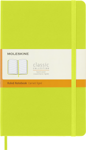 Notes Moleskine L (13x21cm) w linie, twarda oprawa, Lemon Green, 240 stron