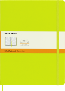 Notes Moleskine XL (19x25cm) w linie, twarda oprawa, Lemon Green, 192 stron