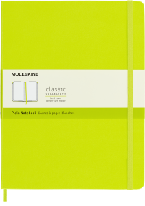 Notes Moleskine XL (19x25cm) gładki, twarda oprawa, Lemon Green, 192 stron