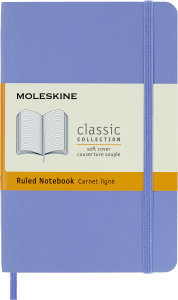Notes Moleskine P (9x14cm) w linię, miękka oprawa, Hydrangea Blue, 192 strony