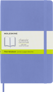 Notes Moleskine L (13x21cm) gładki, miękka oprawa, Hydrangea Blue