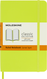 Notes Moleskine P (9x14cm) w linie, miękka oprawa, Lemon Green, 192 strony