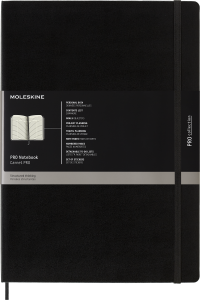 Notes Moleskine PROFESSIONAL A4 (21x29,7 cm), czarna twarda oprawa, 192 strony