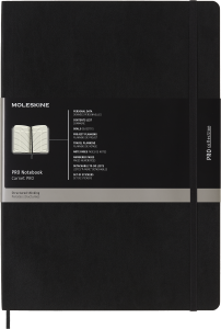 Notes Moleskine PROFESSIONAL A4 (21x29,7 cm), czarna miękka oprawa, 192 strony