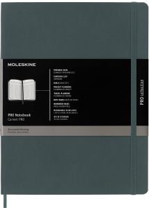 Notes Moleskine PROFESSIONAL XL (19x25 cm), forest green, miękka oprawa, 192 strony