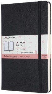 Notes Moleskine Art Bullet w kropki, twarda oprawa, czarny