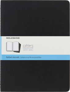 Zestaw 3 Zeszytów Moleskine Cahier Journals XL (19x25cm) w kropki, czarny, 120 stron