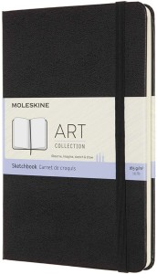 Szkicownik Moleskine M (11,5x18 cm), czarna, twarda oprawa, 88 stron