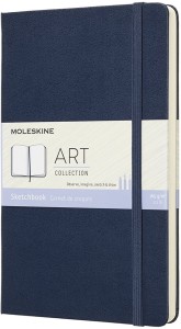 Szkicownik Moleskine L (13x21cm), granatowy, twarda oprawa, 104 strony