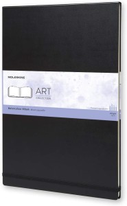 Album Moleskine Watercolor A4 (21x29,7cm), czarna twarda oprawa, 60 stron