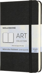 Notes Art Watercolour Moleskine P (9x14cm) , czarny twarda oprawa