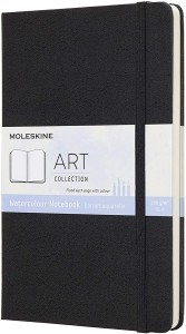 Notes Art Watercolour Moleskine L(13X21cm), czarny twarda oprawa, 60 stron