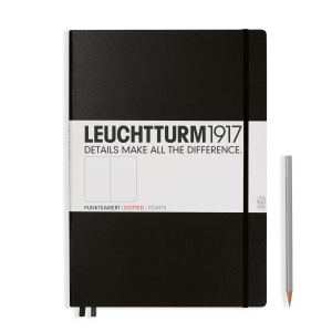NOTATNIK LEUCHTTURM1917 MASTER CLASSIC (A4+)  TWARDY CZARNY W KROPKI