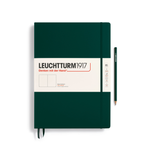NOTATNIK LEUCHTTURM1917 MASTER CLASSIC (A4+)  TWARDY FOREST GREEN GŁADKI