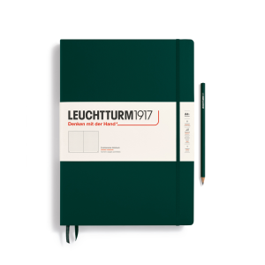NOTATNIK LEUCHTTURM1917 MASTER CLASSIC (A4+)  TWARDY FOREST GREEN W KROPKI