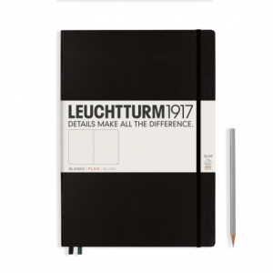 NOTATNIK LEUCHTTURM1917 MASTER SLIM (A4+) TWARDY CZARNY GŁADKI