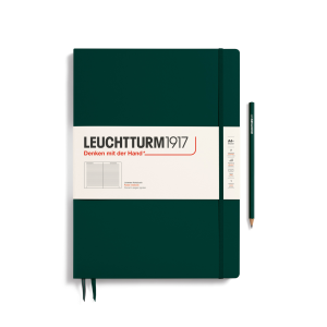 NOTATNIK LEUCHTTURM1917 MASTER SLIM (A4+) FOREST GREEN, W LINIĘ