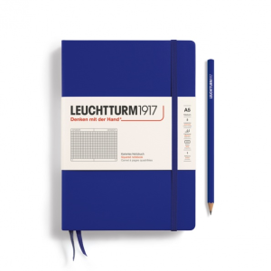 NOTATNIK LEUCHTTURM1917 MEDIUM (A5) INK TWARDY W KRATKĘ