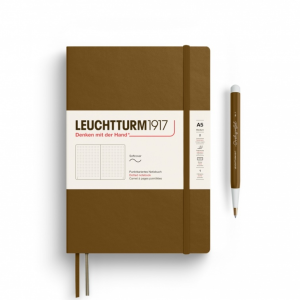 NOTATNIK LEUCHTTURM1917 MEDIUM (A5) MIĘKKA OPRAWA SPICE BROWN W KROPKI