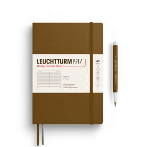NOTATNIK LEUCHTTURM1917 MEDIUM (A5) MIĘKKA OPRAWA SPICE BROWN W LINIĘ
