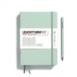 NOTATNIK LEUCHTTURM1917 MEDIUM (A5) NATURAL COLOURS LIGHT GREY, TWARDY W LINIĘ