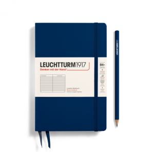 NOTATNIK LEUCHTTURM1917 PAPERBACK (B6+)TWARDA OPRAWA GRANATOWY W LINIĘ