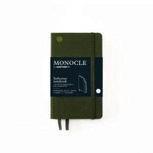 NOTATNIK MONOCLE BY LEUCHTTURM1917 POCKET(A6) TWARDY OLIWKOWY W KROPKI